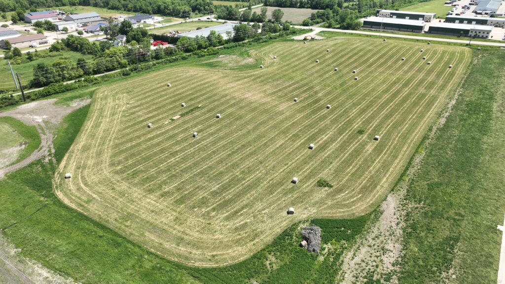 Aerial view of Robins Landing development
