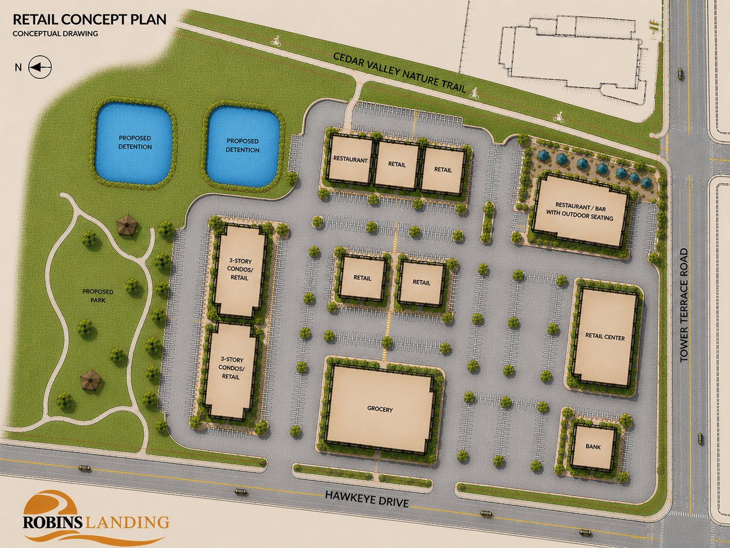 Robins Landing retail concept plan